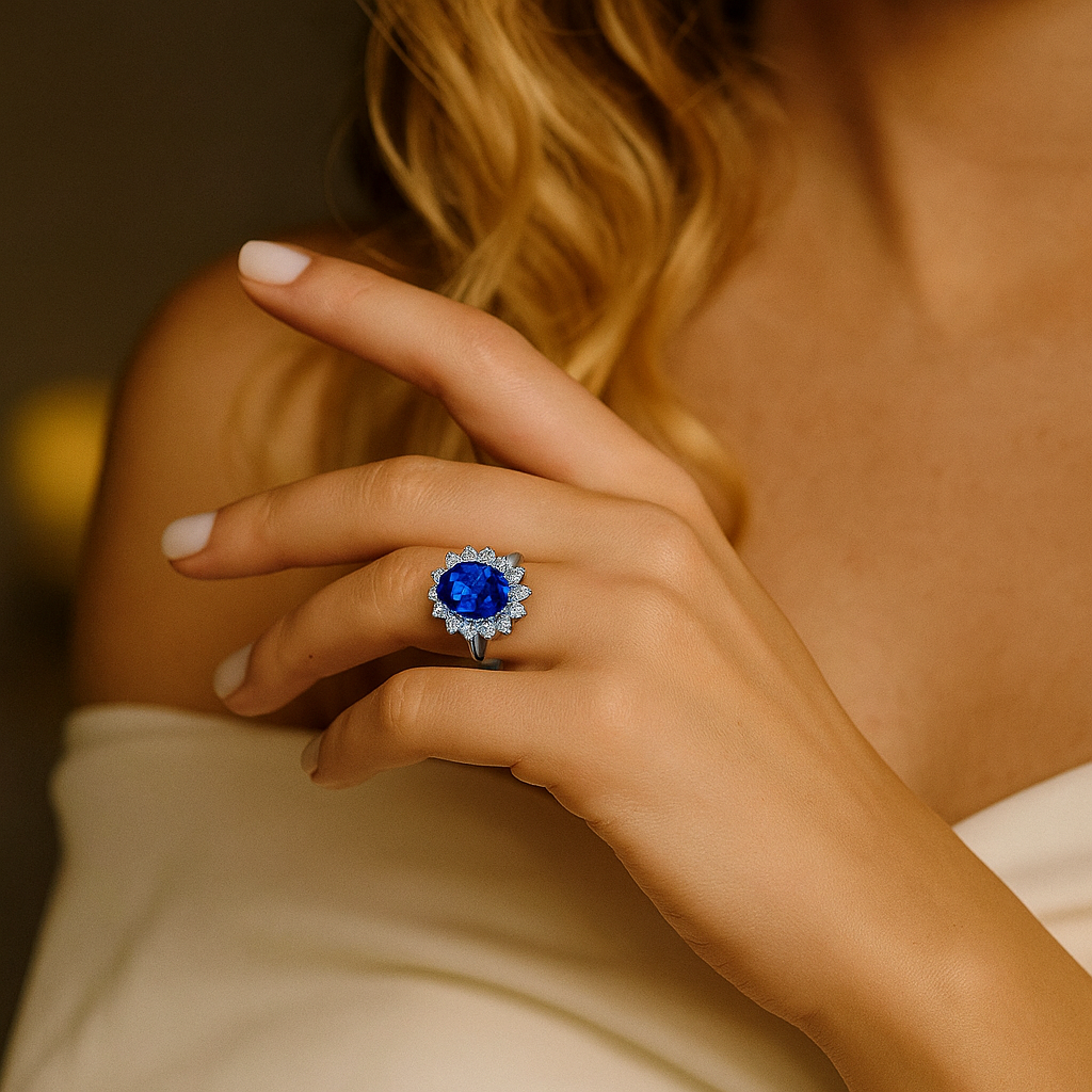 💖💎 ANILLO FLOR DEL AMOR BICOLOR MK 25