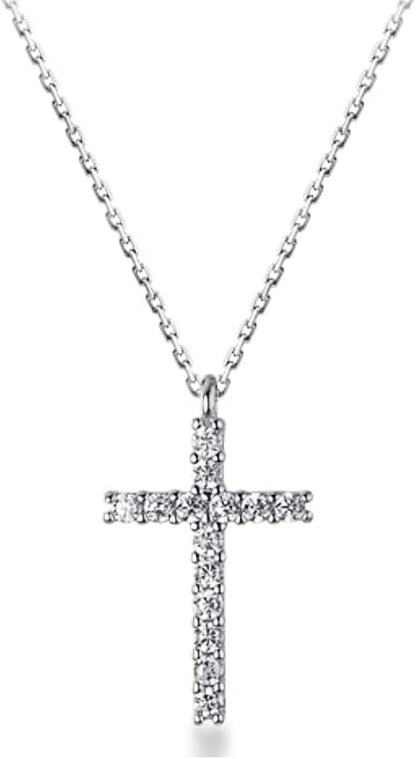 Collar Cruz Plata 925 Brillante MK27