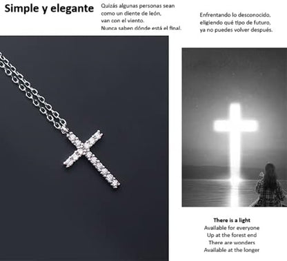 Collar Cruz Plata 925 Brillante MK27