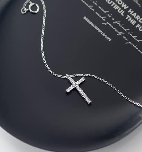 Collar Cruz Plata 925 Brillante MK27