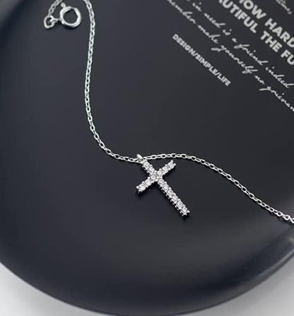 Collar Cruz Plata 925 Brillante MK27