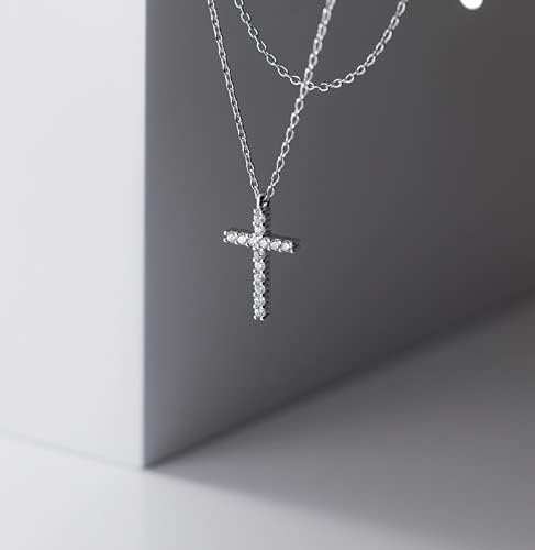 Collar Cruz Plata 925 Brillante MK27