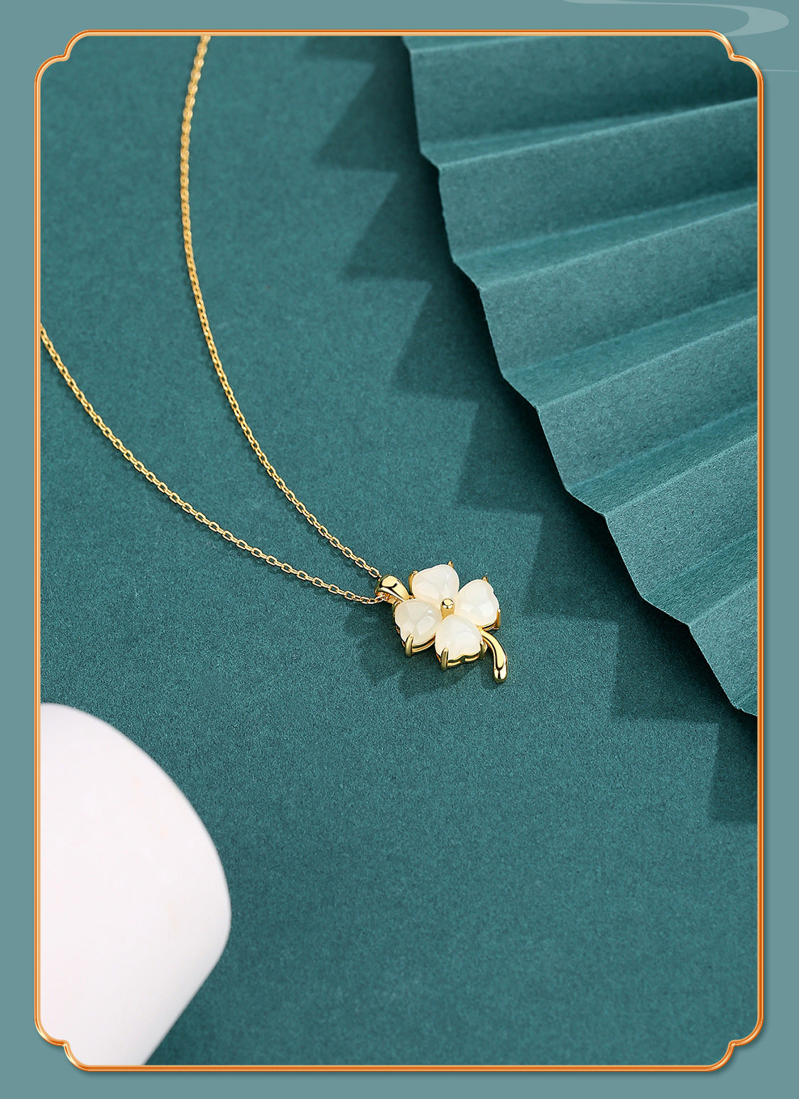 COLLAR TRÉBOL DE FE Y SUERTE MK 50