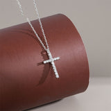 Collar Cruz Plata 925 Brillante MK27