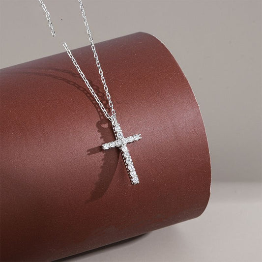 Collar Cruz Plata 925 Brillante MK27