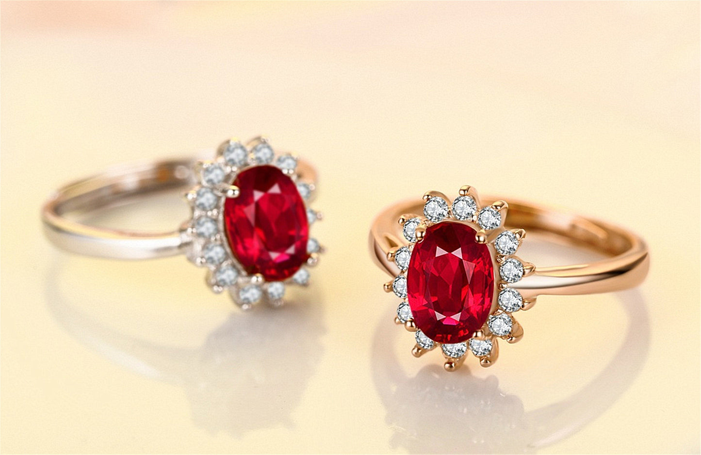 💖💎 ANILLO FLOR DEL AMOR BICOLOR MK 25