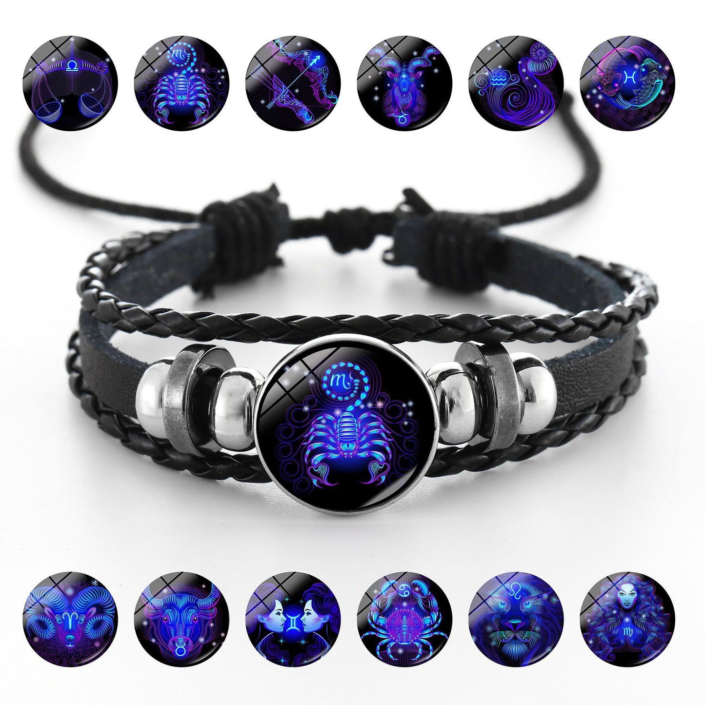 PULSERA AMULETO DE ENERGÍA DE LOS 12 ASTROS MK 49